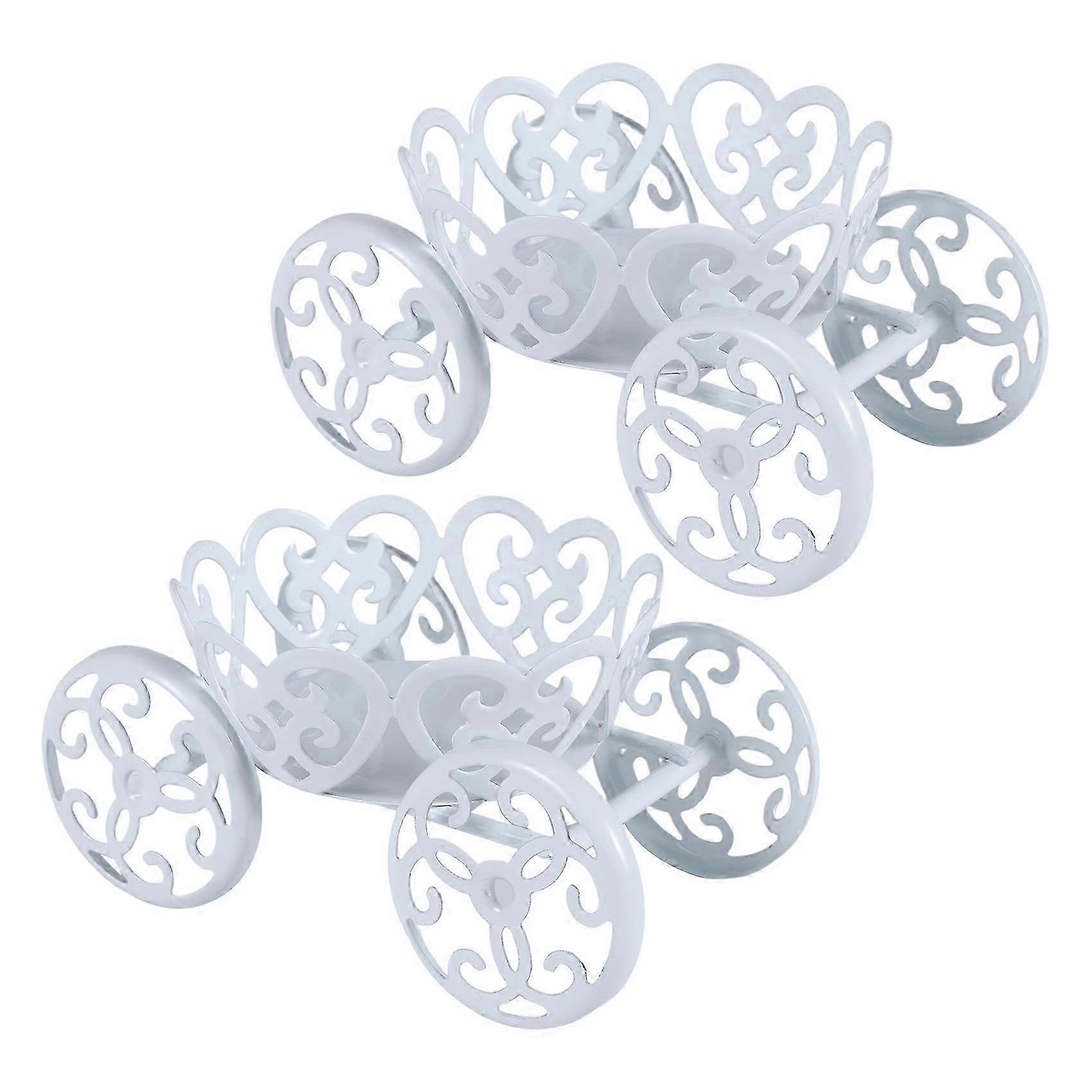 2-Pack Single Princess Carriage Cupcake Stand Holder Display