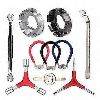 10pcs Bike Spoke Wrench Tool Kit for Bicycles with Double-Headed Spoke Wrench 26-27