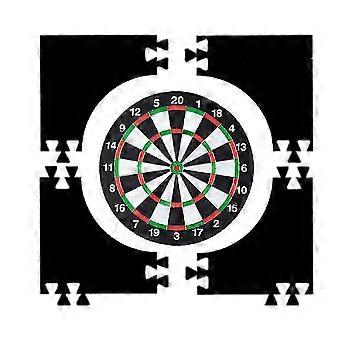Dartboard Surround Wall Protector, Board Ring for Standard Size Dartboards_x