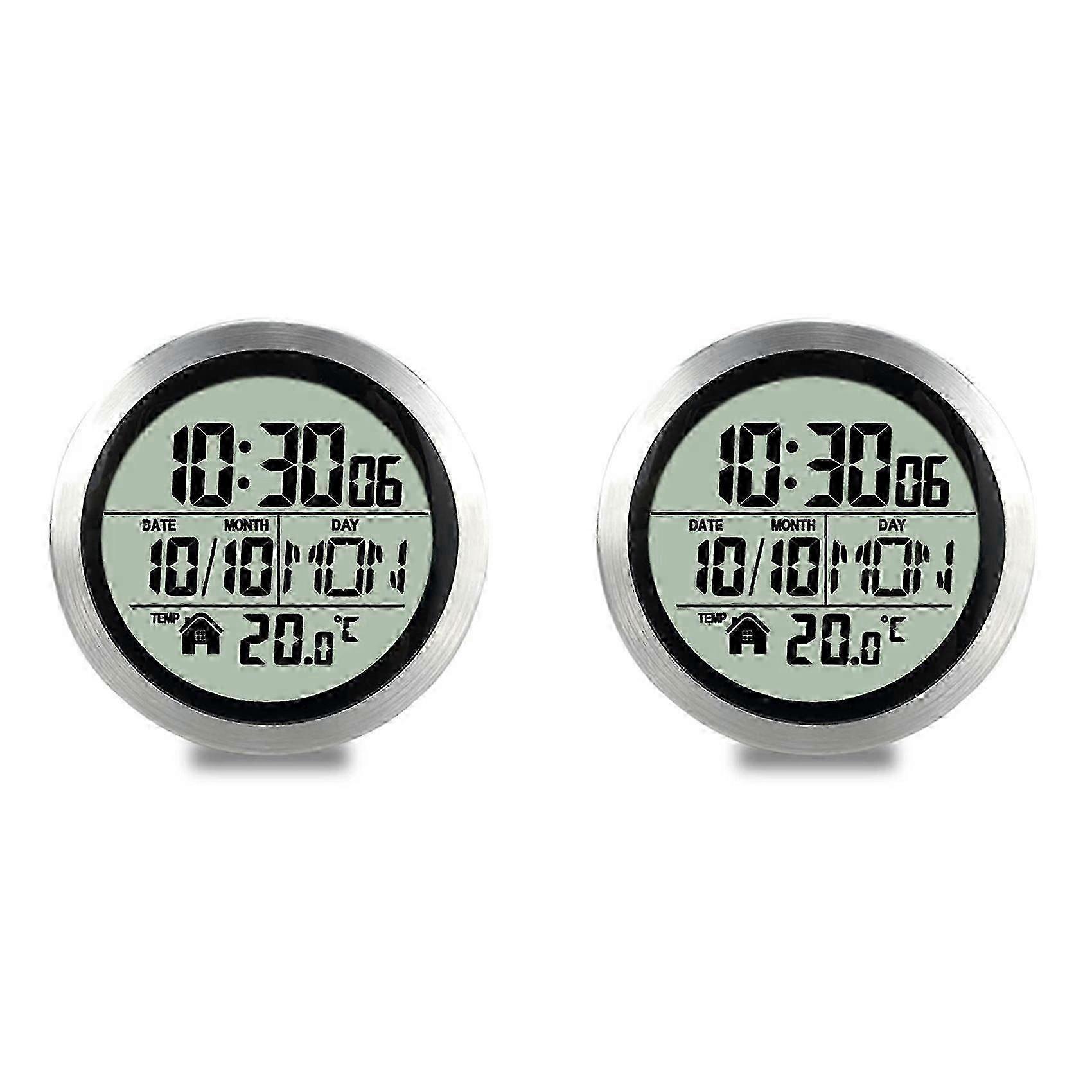 2X Digital Shower Clock Waterproof, Bathroom Timer Clock, Digital Kitchen Wall Clock, No Punching Suction Cup Clock