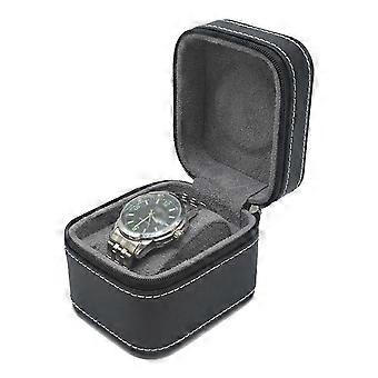 Delikat reiseklokke kompatibel med etui, rulleorganisator, klassisk oppbevaringsboks for halskjede, armbåndsur, smykker kompatibel med etui, klokketilbehør, svart
