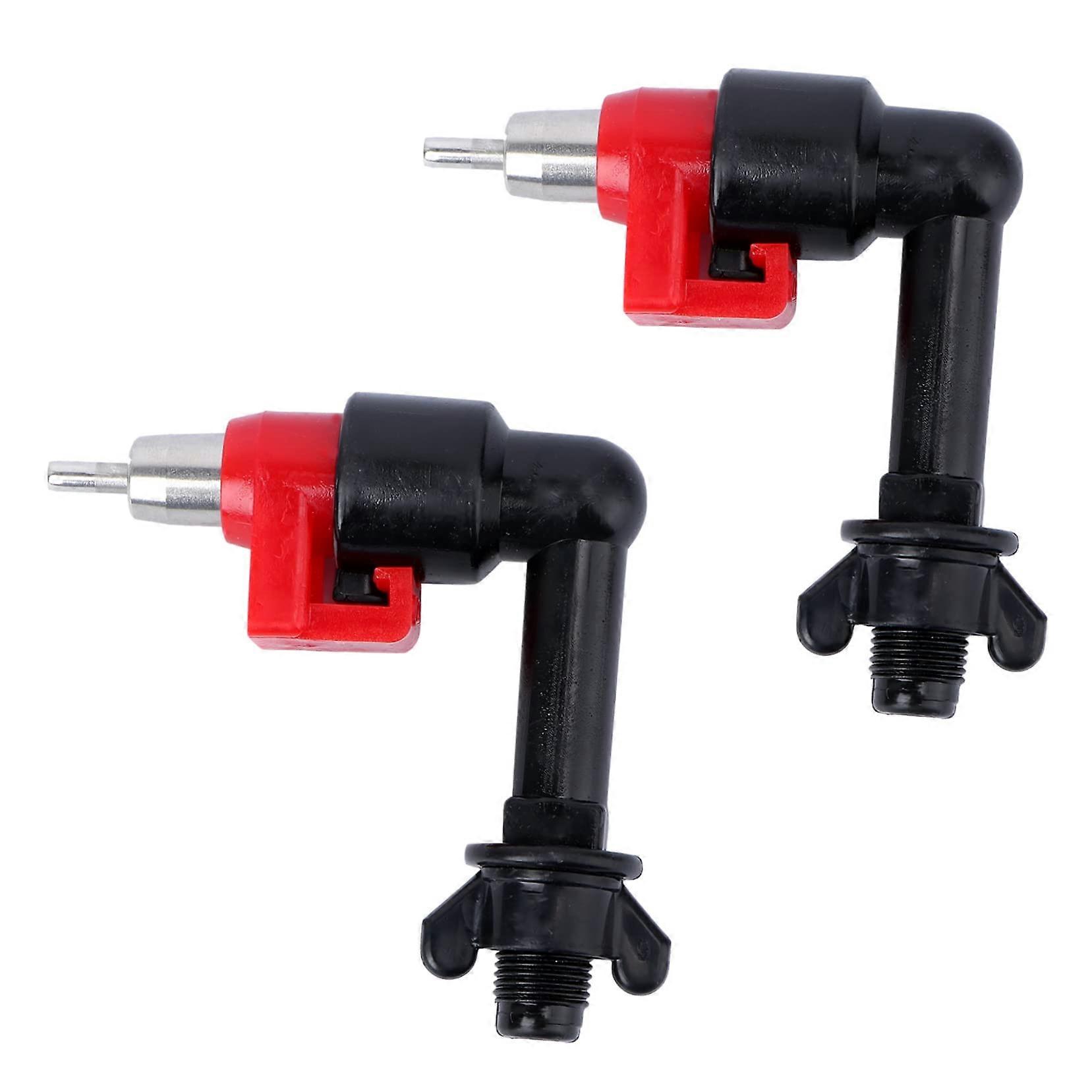 Automatic Chicken Waterer 2pcs Poultry Drinking Valve Set, WasteReducing Easy Clean Durable Plastic