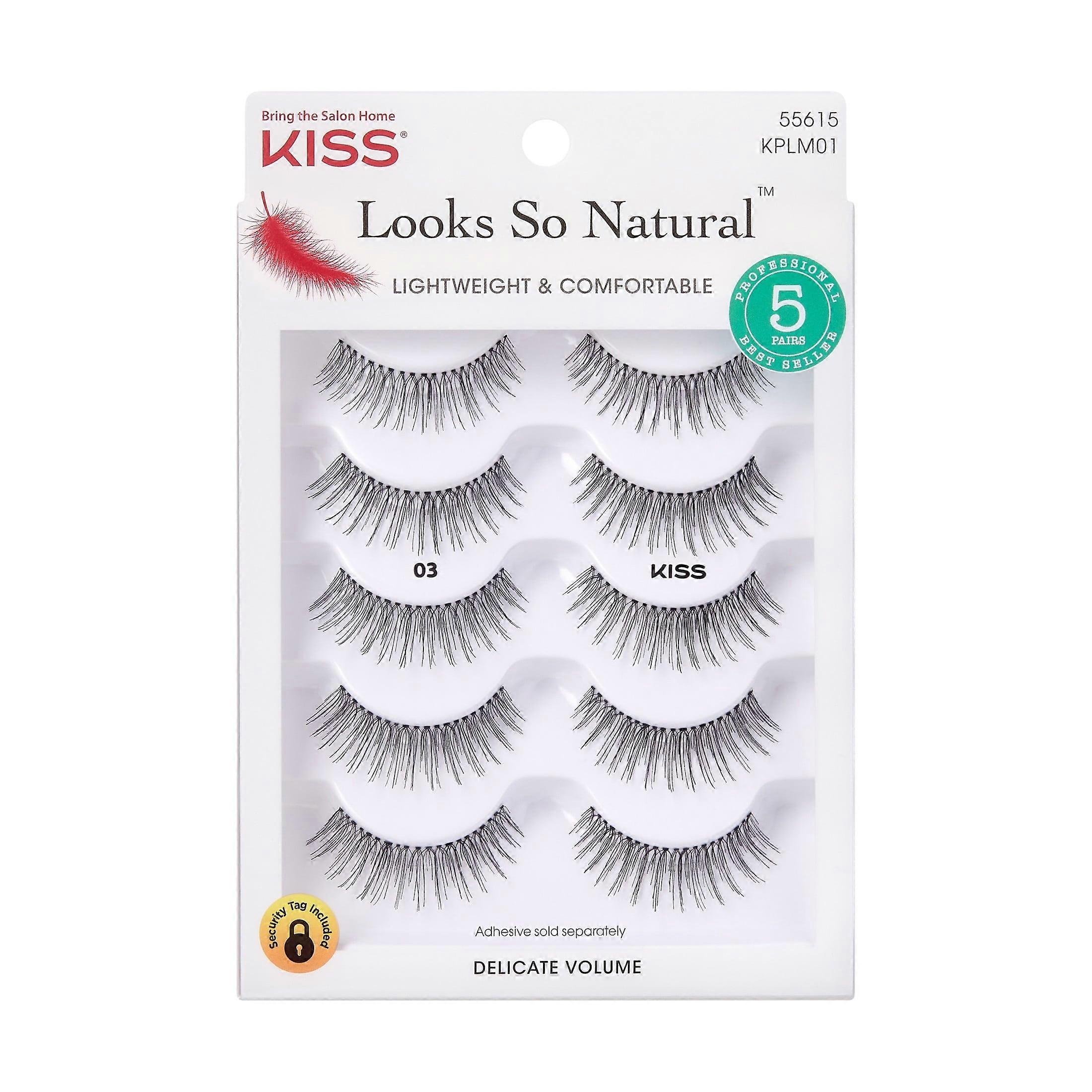 Kiss Looks So Natural 100% Human Hair False Eyelashes Multipack #03 5 Pairs