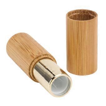 Empty Lip Balm Containers Bamboo for Refilling 4Pcs Practical