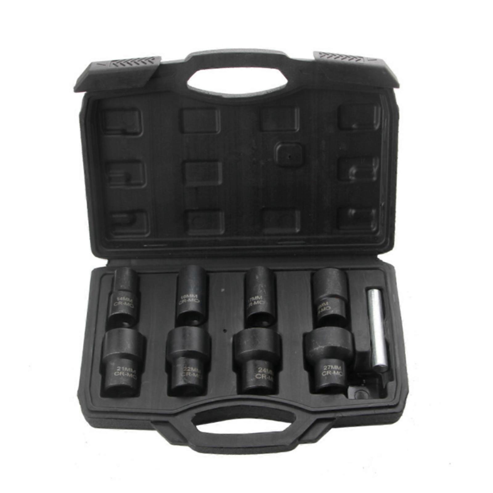 9 Pieces Nut Extractor Socket Kit Rounded Bolt Extractor Set Stuck for Mechanics
