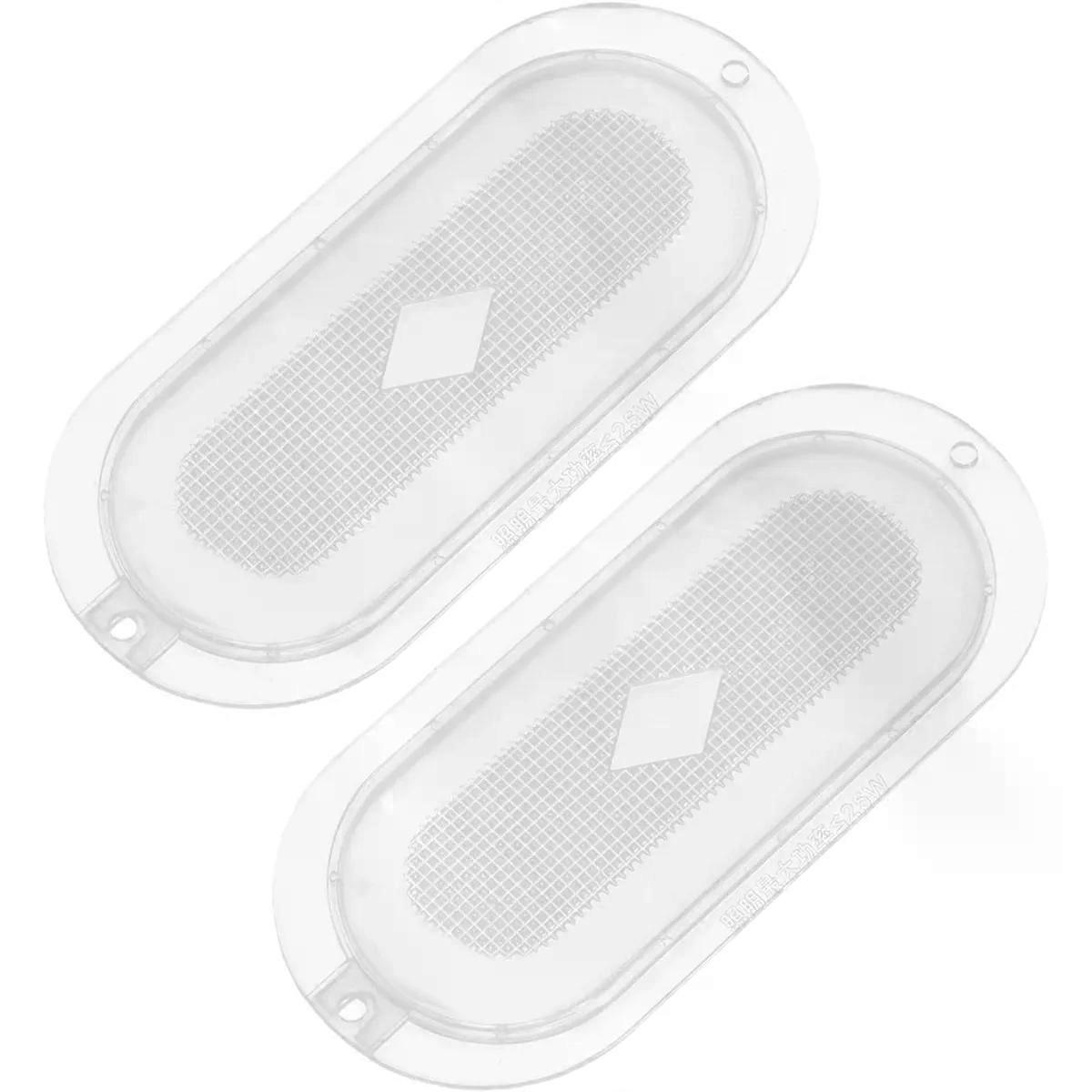 Hood Light Shade Replacement Pair Plastic Lamp Covers for Kitchens