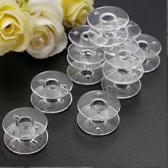 10/20/50pcs Clear Empty Bobbins Thread String Sewing Machine Plastic Empty Spool