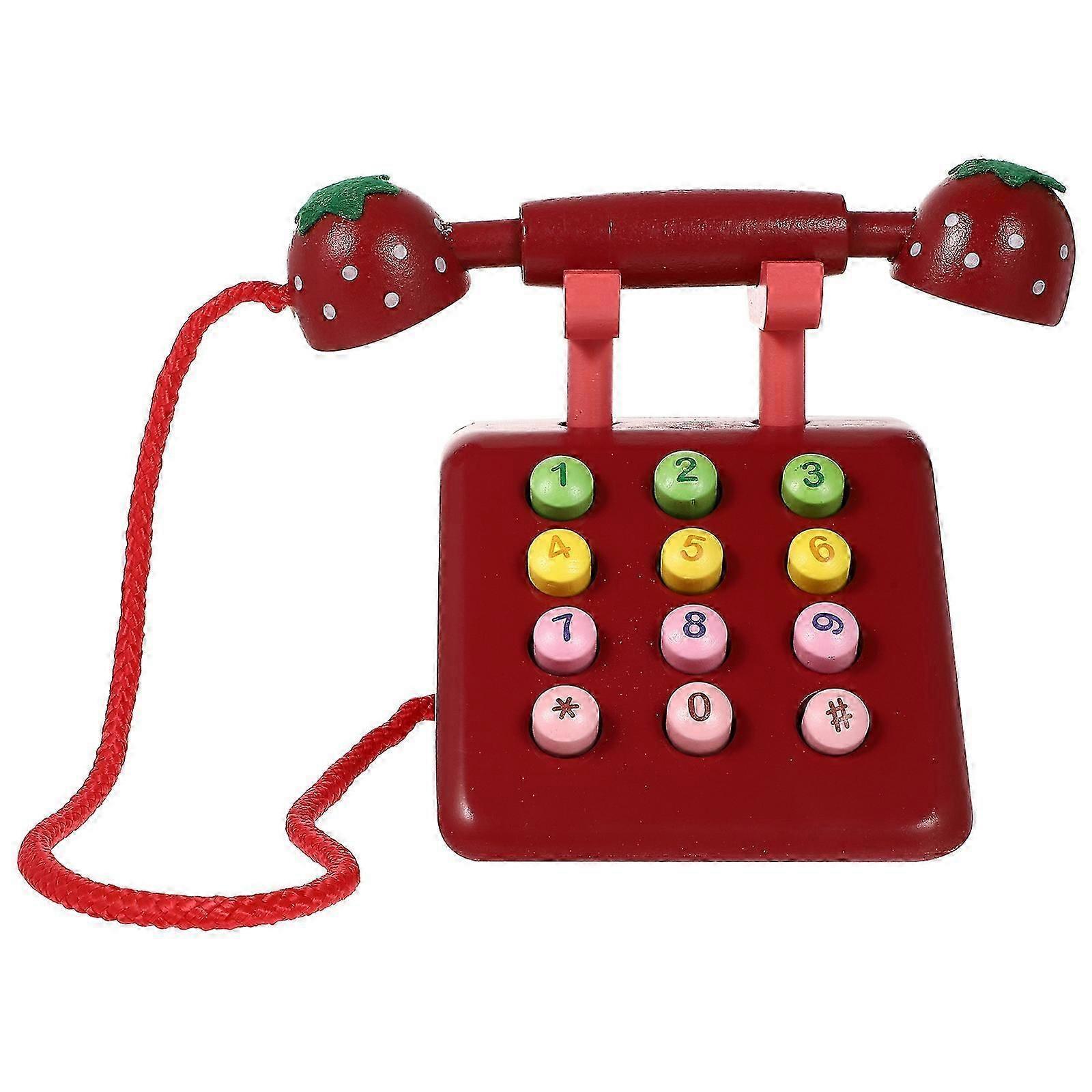 Solid Wood Pretend Play Telephone