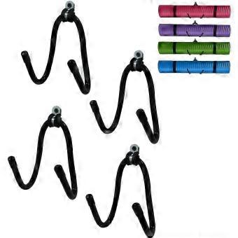 4 Pack, Yoga Mat Foam Roller Rack Wall Mounted Storage Rack For Fitness Class Or Home Gym, new-brnv