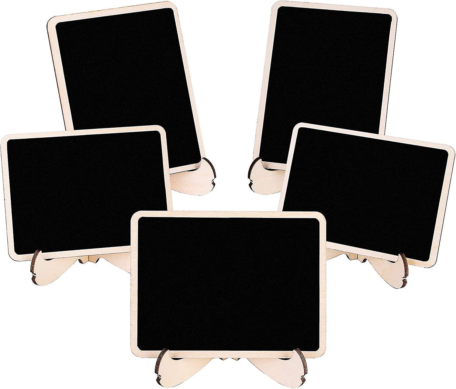 Lot De 12 Mini Tableaux Noirs Avec Support Bois - Ardoises Chevalet Table Pour Mariage, Fêtes Et Étiquettes