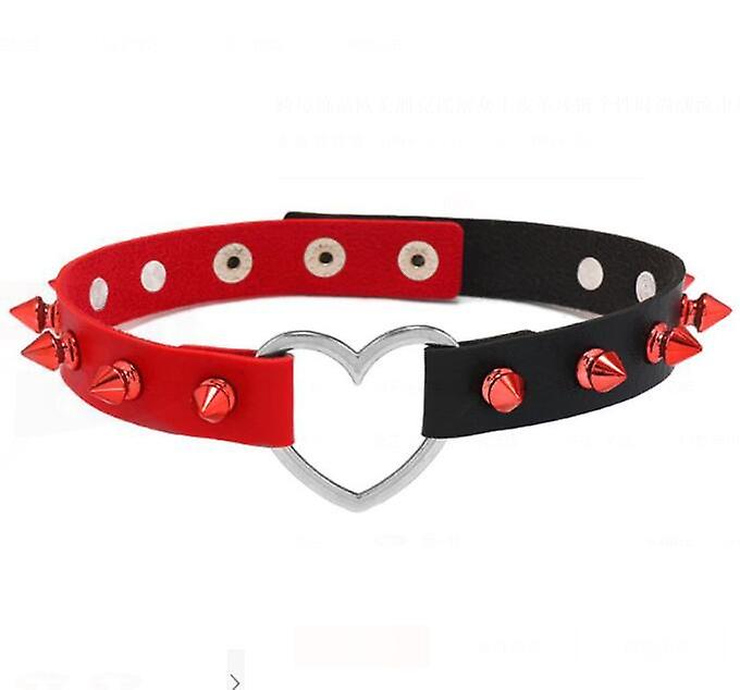 Colar de Couro Feminino Pxcl Punk Rock