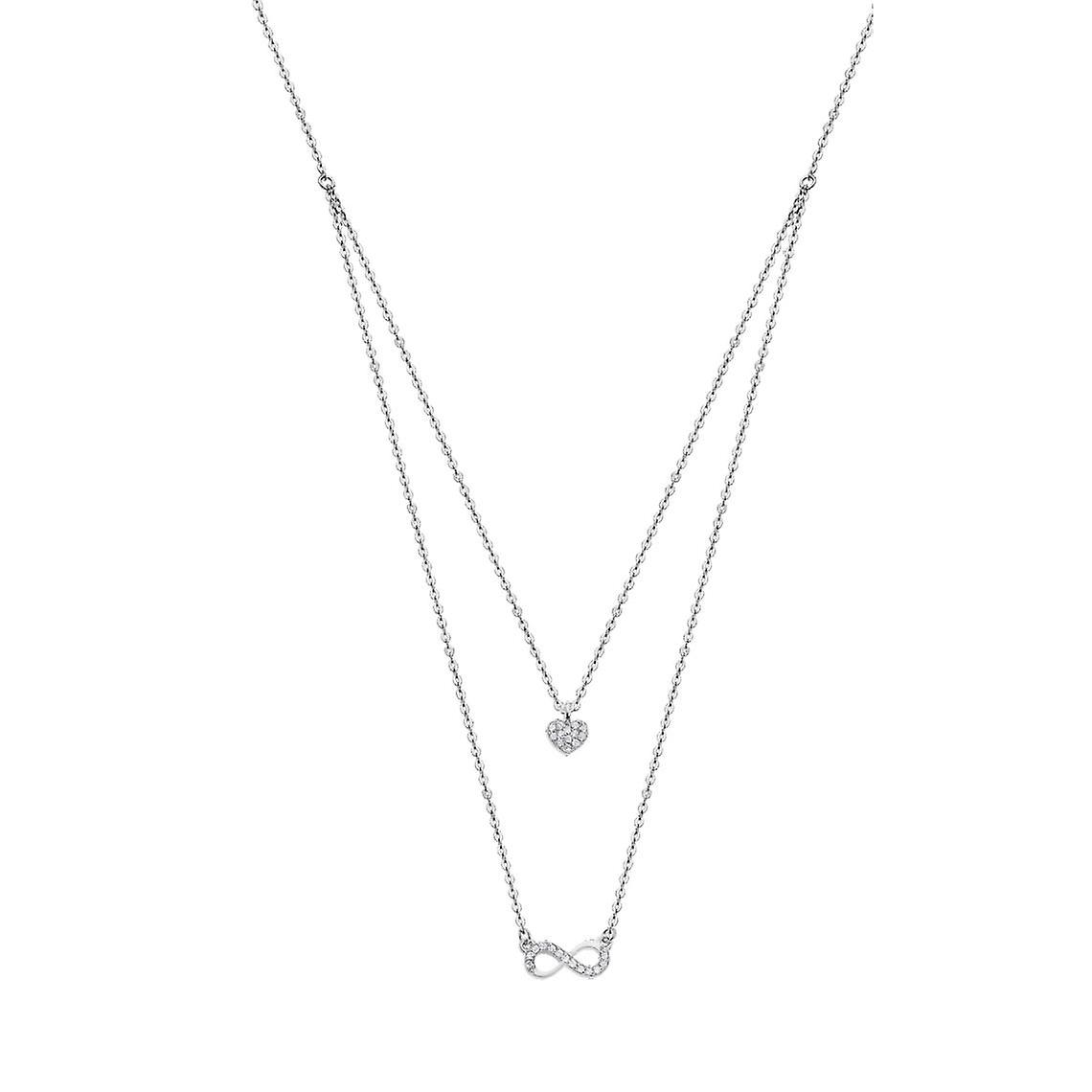 Lotus hopea trendikäs LP1680-1-3 kaula koru ja riipus-hopea kaksinkertainen ketju sydän kaula koru ja ääretön nainen