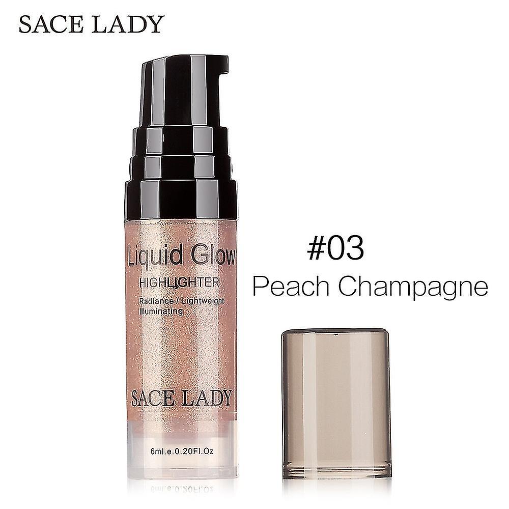 Facial Eye Long Lasting High Light Brightening Liquid 3d Stereoscopic Sparkling Liquid Glow Glittering Cosmetics 6ml