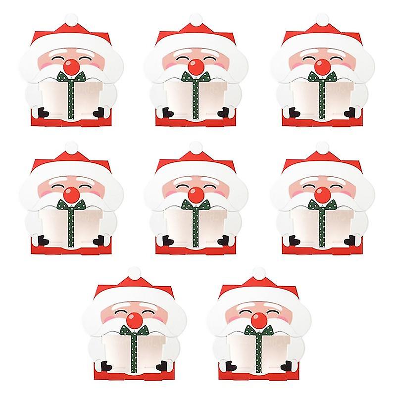 8 قطع كيس كوكي لطيف صديقة للبيئة ورقة دي عيد الميلاد علاج صناديق لهدية تشينهاي @bugu