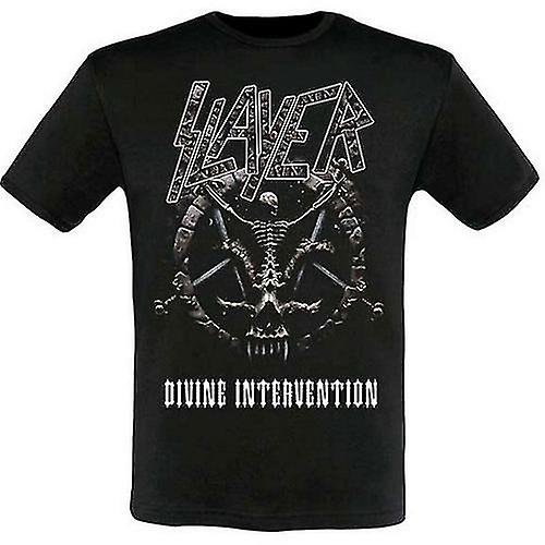Slayer Unisex Adult Intervention 2014 Dates Back Print T-Shirt
