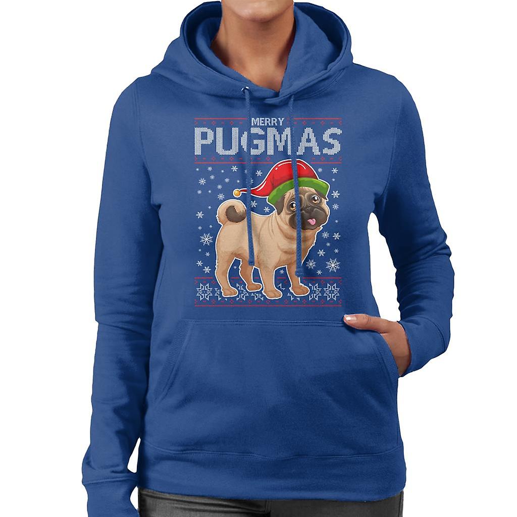 Pugmas joulua neulo kuvio Naisten huppari