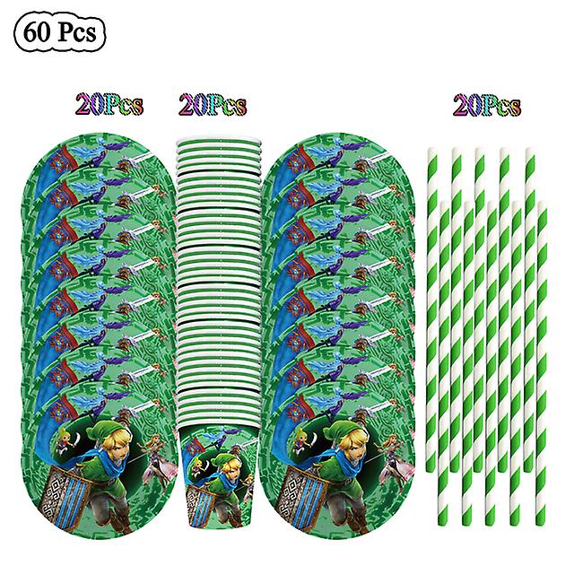 لعبة أسطورة عيد ميلاد موضوع صالح حزب اللوازم حزب مجموعة زيلدا ورقة كأس لوحة هدية حقيبة منديل الطفل دش حزب ديكور