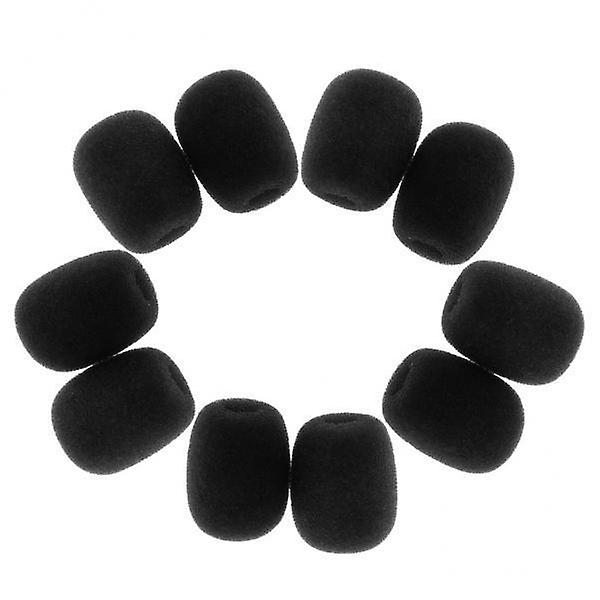 4xMini Microphone Sponge Windscreen Pack of 10 Black