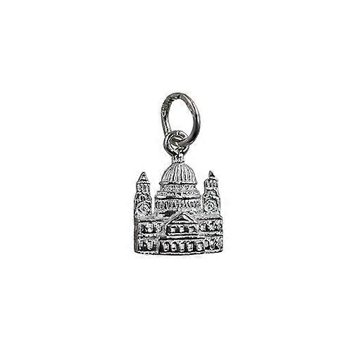 Silver 11x10mm solid St. Paul's Cathedral Pendant or Charm