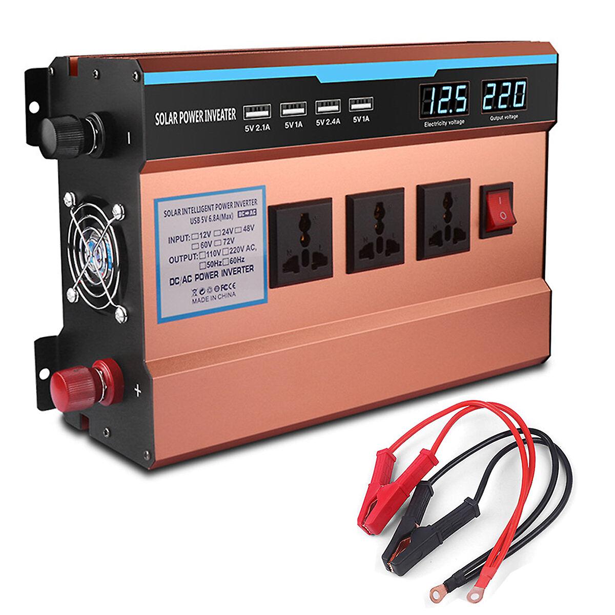 6000W Peak Solar Power Inverter - Dc 12v/24v To Ac 220v Converter