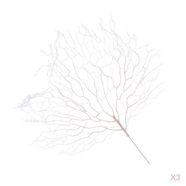 2 Pieces Artificial Coral Branch Decorative Tree Dried Plants Branches White