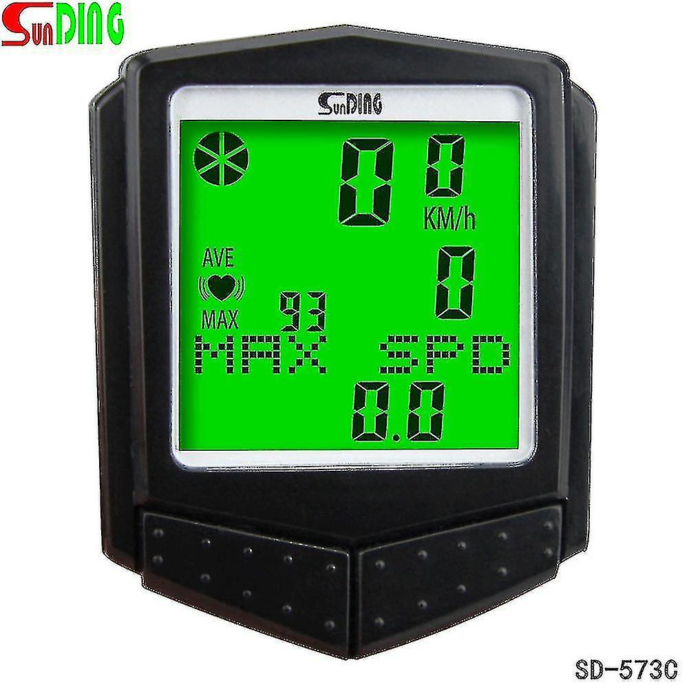 Bicycle Computer SD-573C SUNDING Wireless Heart Rate Monitor Automatically Wake Up Backlit Speedometer Multifunction Code Table