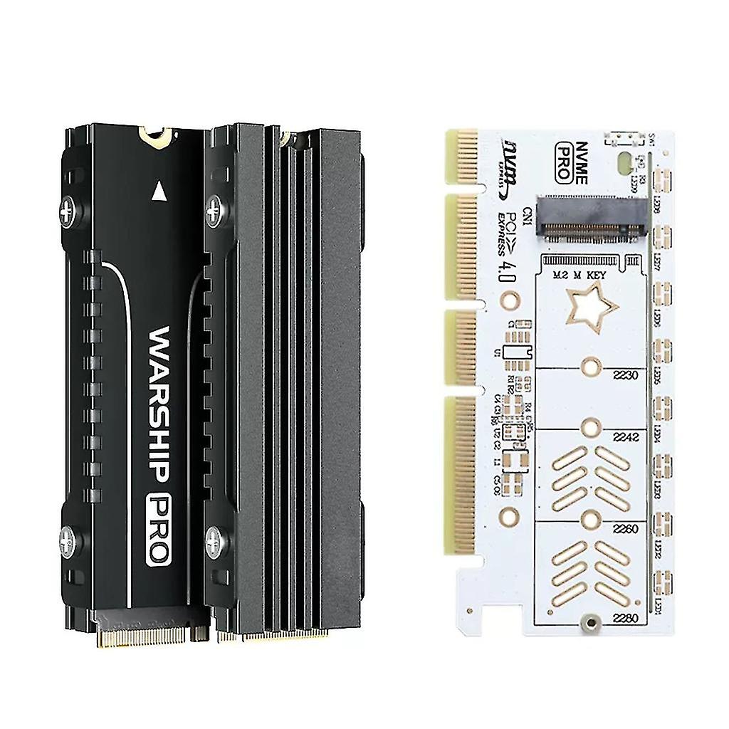 Ssd Adapter M-key M.2 Nvme Ssd Led Expansion Board 4.0 X16 Card