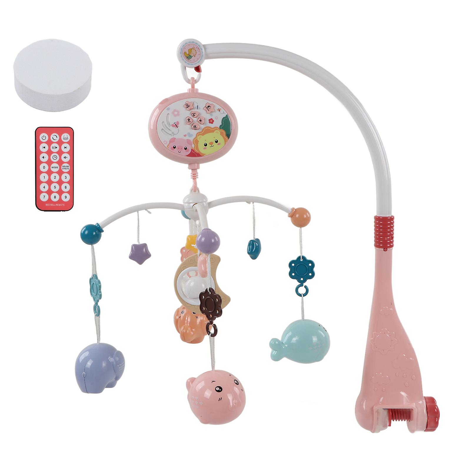 Infant Mobile Light Sound Rotating Remote Control Hanging Newborn Music Mobile for Bed