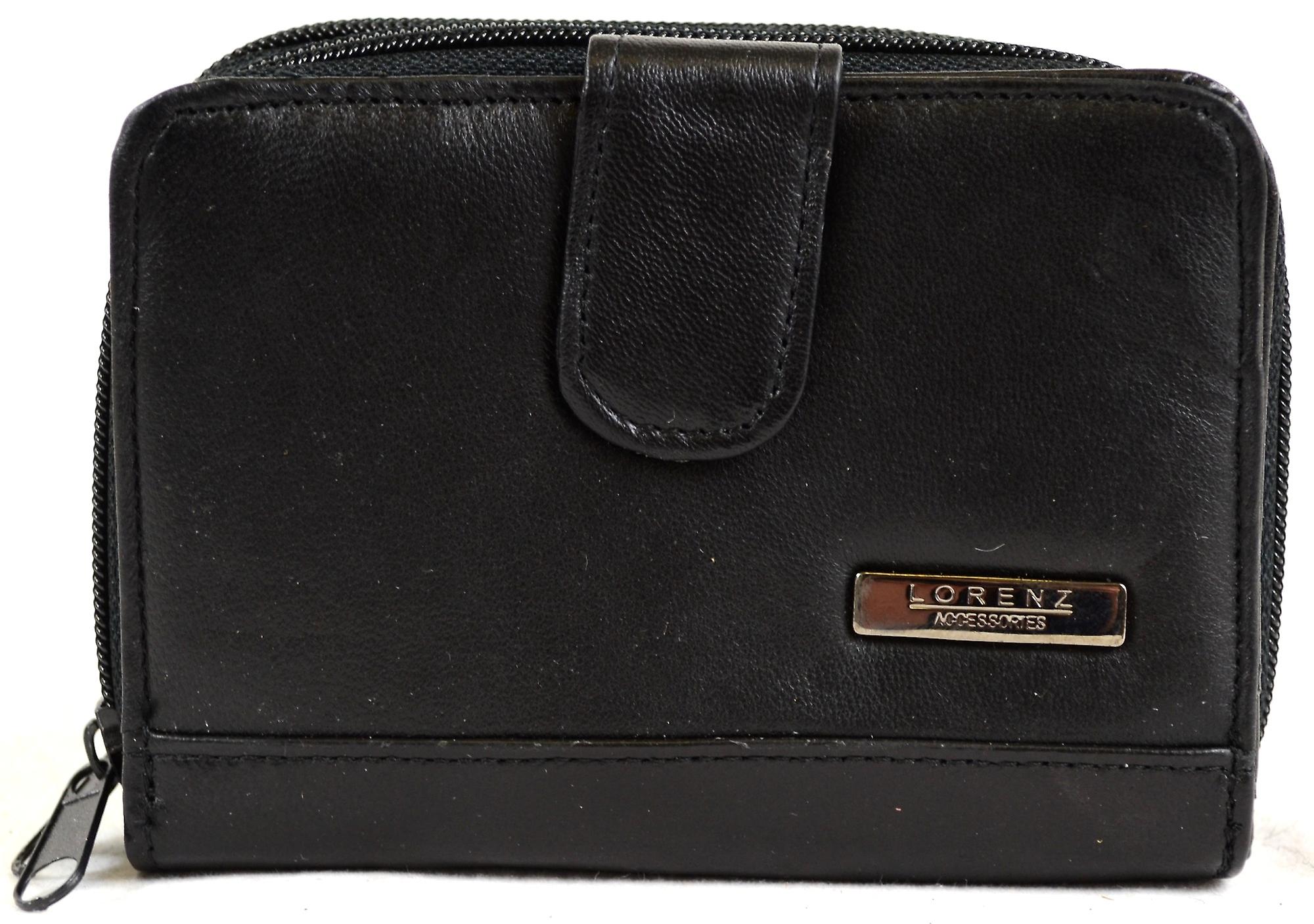 Ladies Super Soft Nappa Leather Bi-Fold Purse with Multiple Compartments and Slots