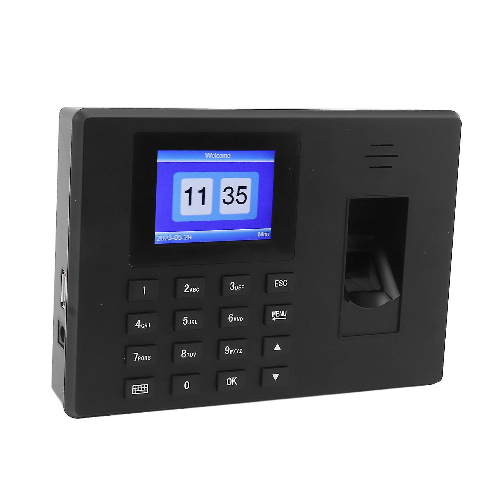 Time Clock Fingerprint Attendance Machine Intelligent Biometric Fingerprint Time Attendance Machine for Employee US Plug 