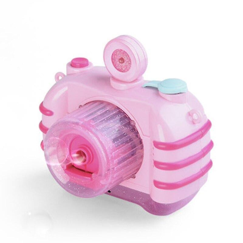 Bubble Blowing Toys Magic Bubble Camera Toy Light Toy Automatic Bubble Gun Girl Heart Fairy Stick Music Camera Pink