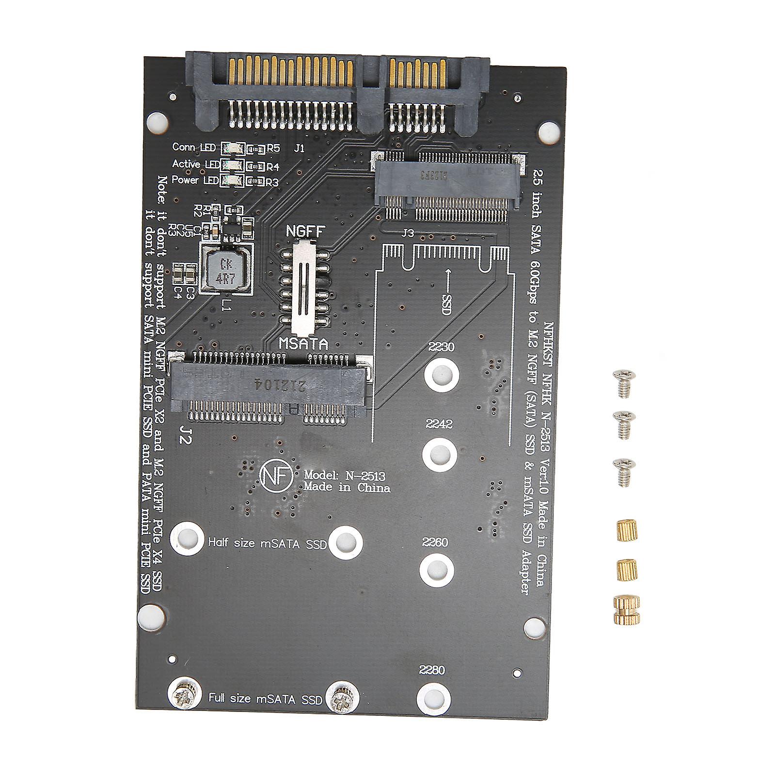 M.2 to SATA Converter Adapter Fast Transmission Speed MSATA Hard Drive Adapter Card Practical PCB for Computer Storage Expansion