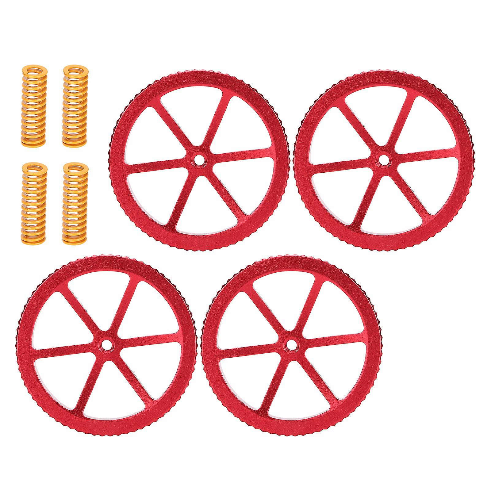 4 Pcs Aluminum Hand Twist Rugged Durable Leveling Nut Spring Kit Replacement Accessories