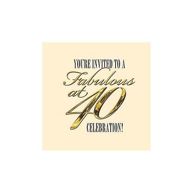 Cameos 40th Birthday Invitations (Pack of 6)