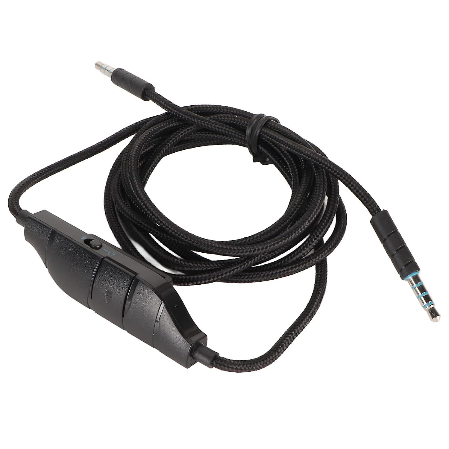 Replacement Audio Cable, 3.5mm Aux Wire with Volume Control, Inline Microphone, Mute Switch, 1.7m OF