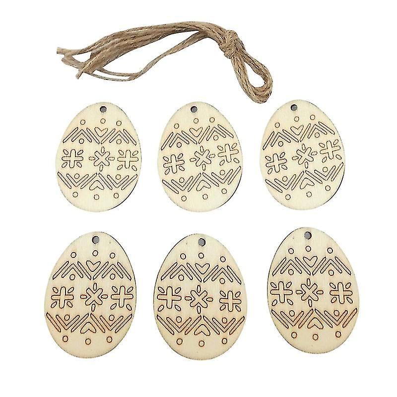 18pcs Easter Wooden Ornaments