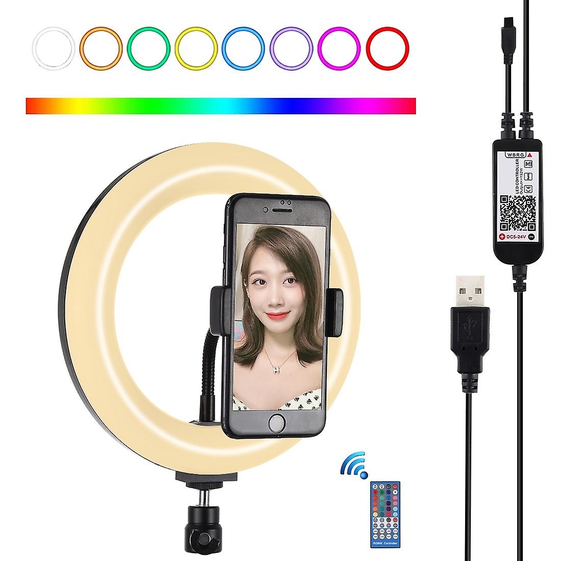 7.9 inch RGBW Ring Lights with Phone Clamp