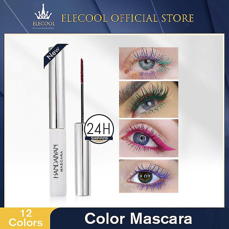 12colors Silk Fiber Eyelash Mascara Extension Makeup Waterproof Eye Lashes