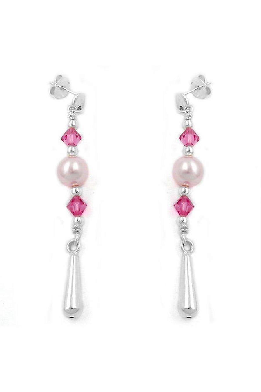 Earrings Rose Zirconia Silver 925 - Gl91044