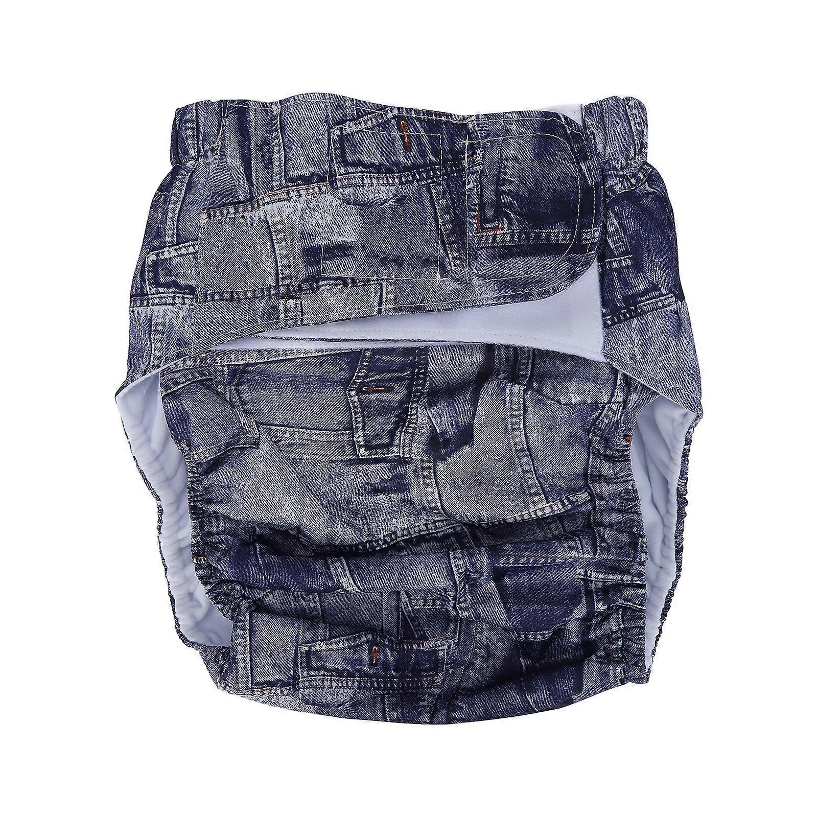 Reusable Adult Cloth Diaper Waterproof Elderly Incontinence Protection Nappies With Hook Loop Fasteners