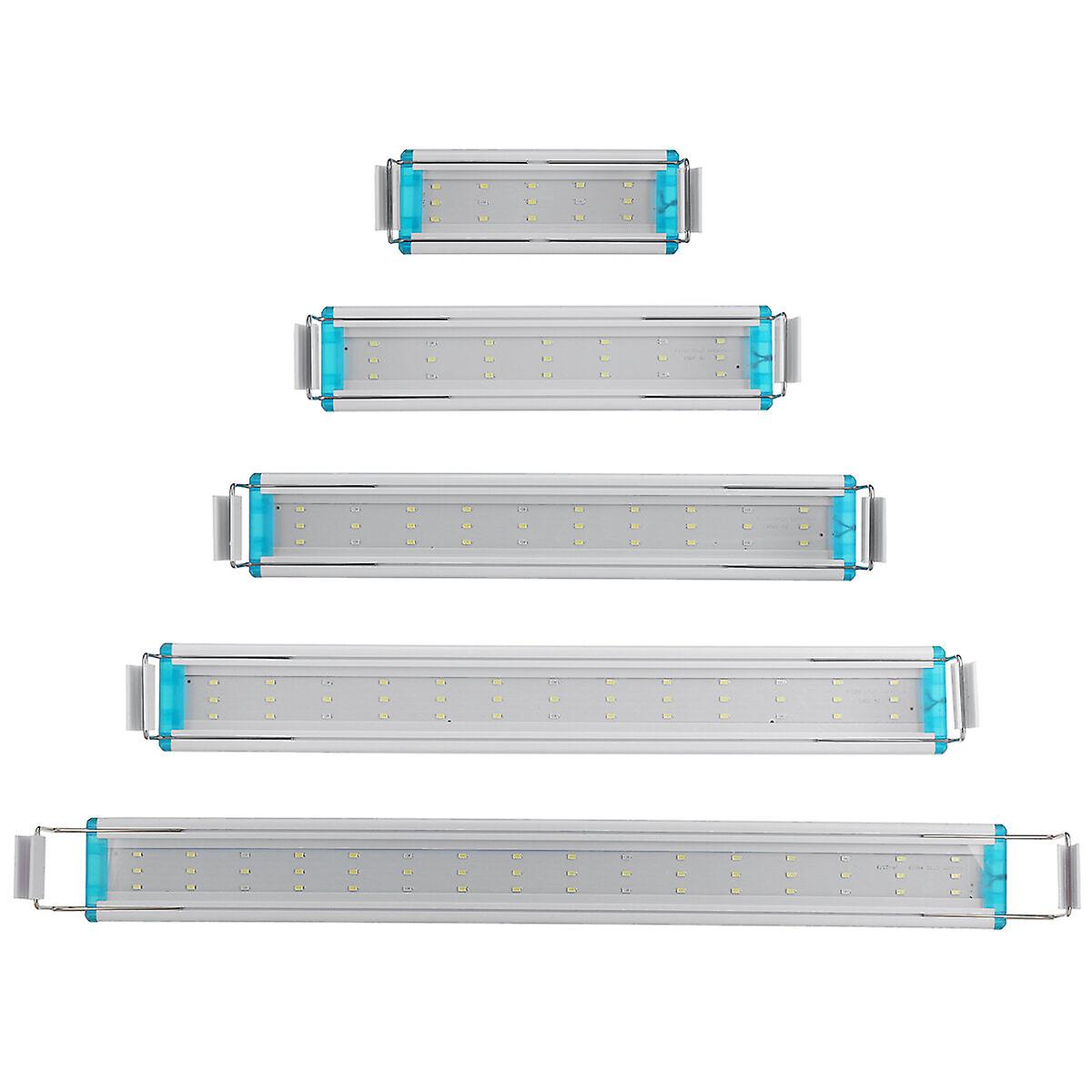 Super Slim Leds Aquarium Light Aquatic Plant Light 20-60cm Extensible Waterproof Clip On Lamp For Fish Tank Blue White Light