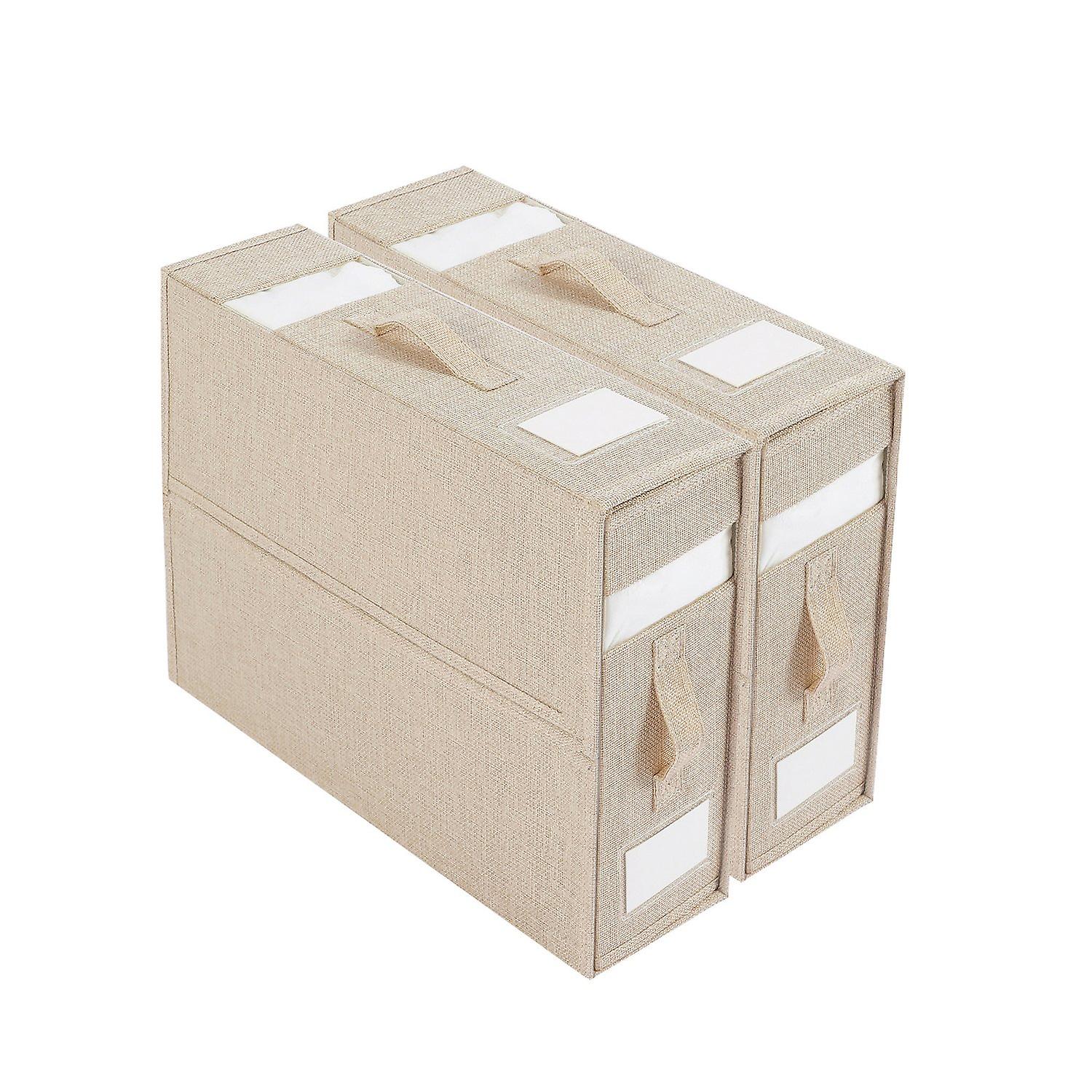 High-Capacity Bed Sheet Organizer with Handle, Windows, and Label Cards
