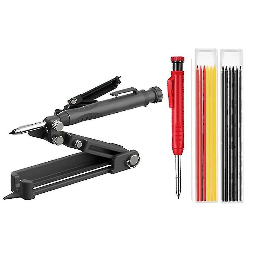 Adjustable Contour Gauge with Deep Hole Mechanical Pencil for Woodworking