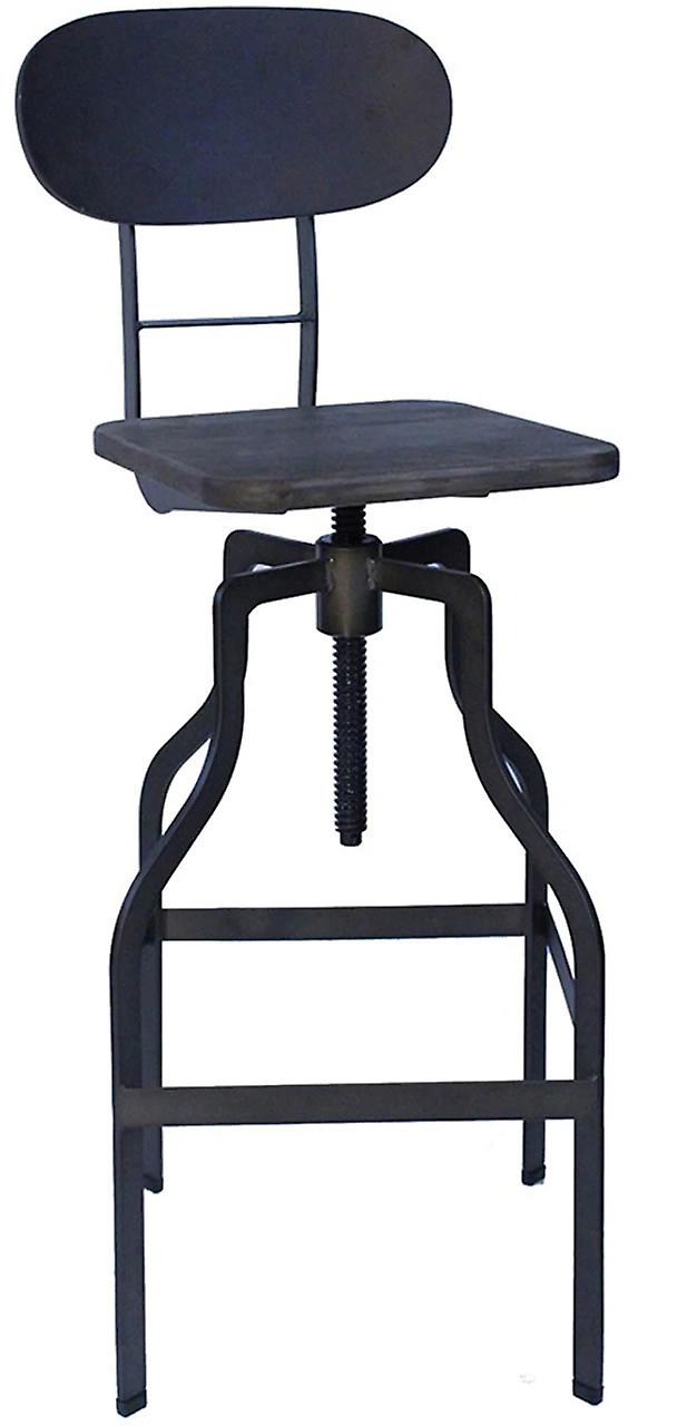 Zapopi Industrial Adjustable Bar Stool - Espresso