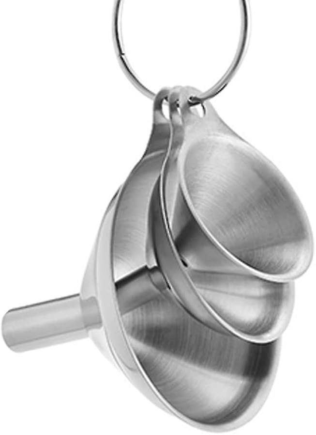Stainless Steel Funnels for Kitchen Use, Food Grade, 3 Sizes for Essential Oils and Spices, Durable and Easy to Clean