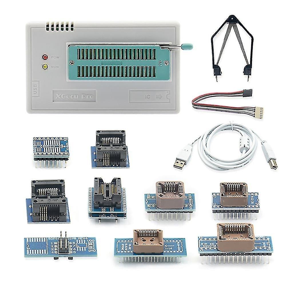 TL866ii Plus USB Programmer Eeprom Flash Bios Car Programming +10x Accessories for Avr At90 Pic Gal 