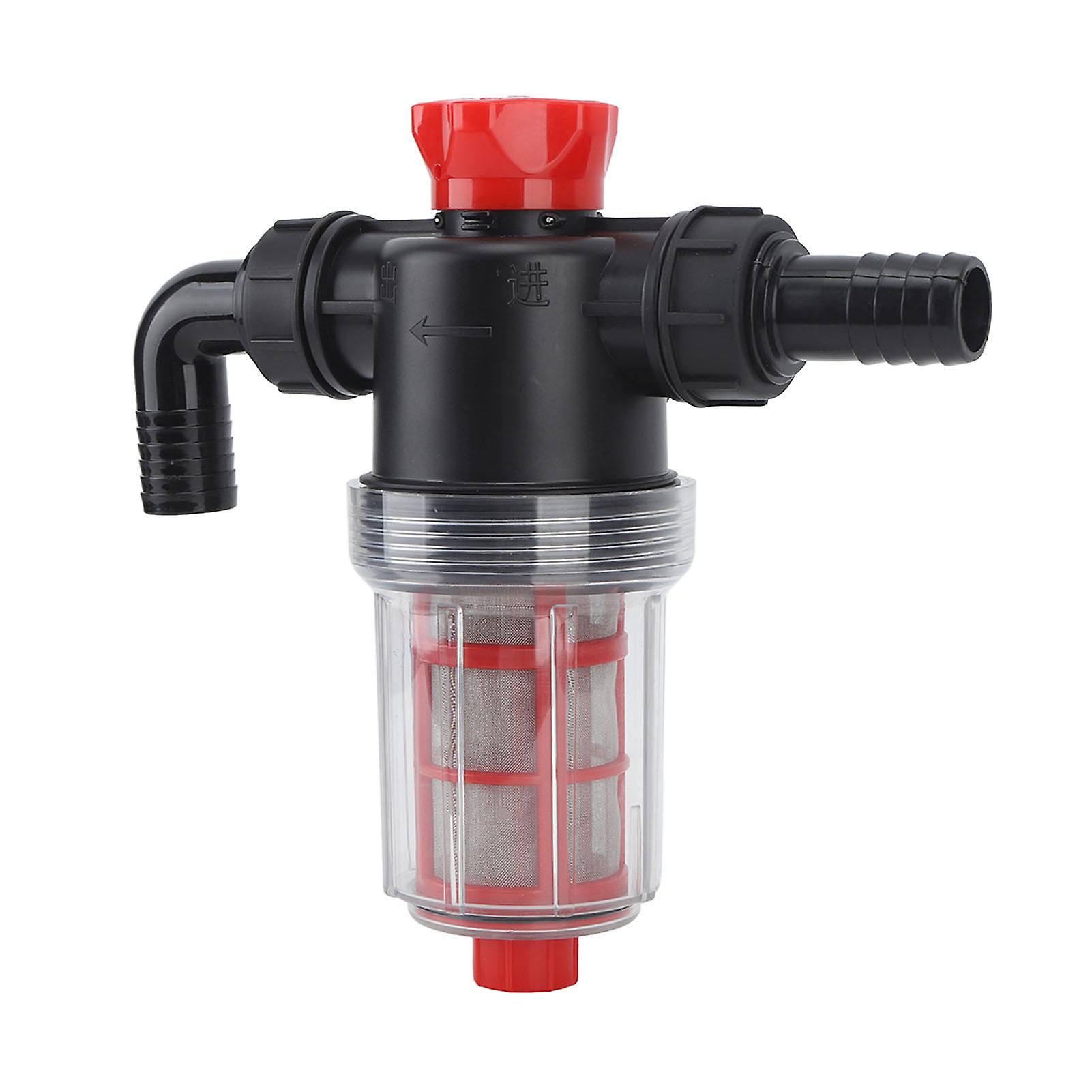 Irrigation Water Pump Filter Fine Mesh Double Layer Filtration High Flow Inline Strainer for Garden Lawn 32mm Connector (External 1.2 Inch Tube)