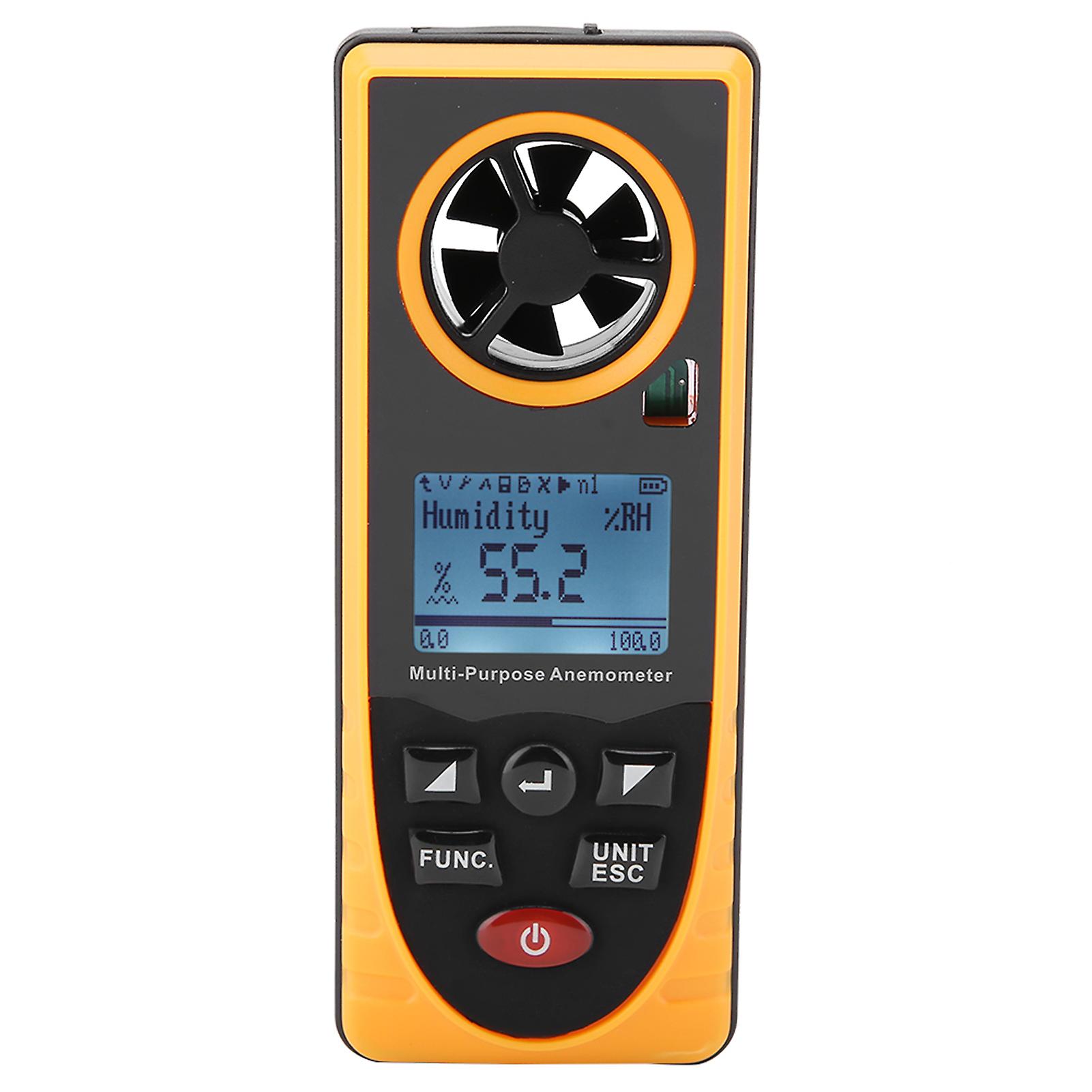GM8910 Multifunktionales LCD-Display Digitales Anemometer Luft-Windgeschwindigkeits-Skalenmesser