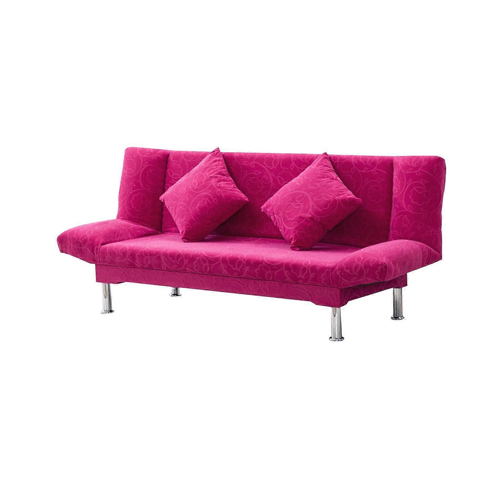 Folded Sofa Bed Soft Convertible Lounge recliner for Small Space Office Dorm Red