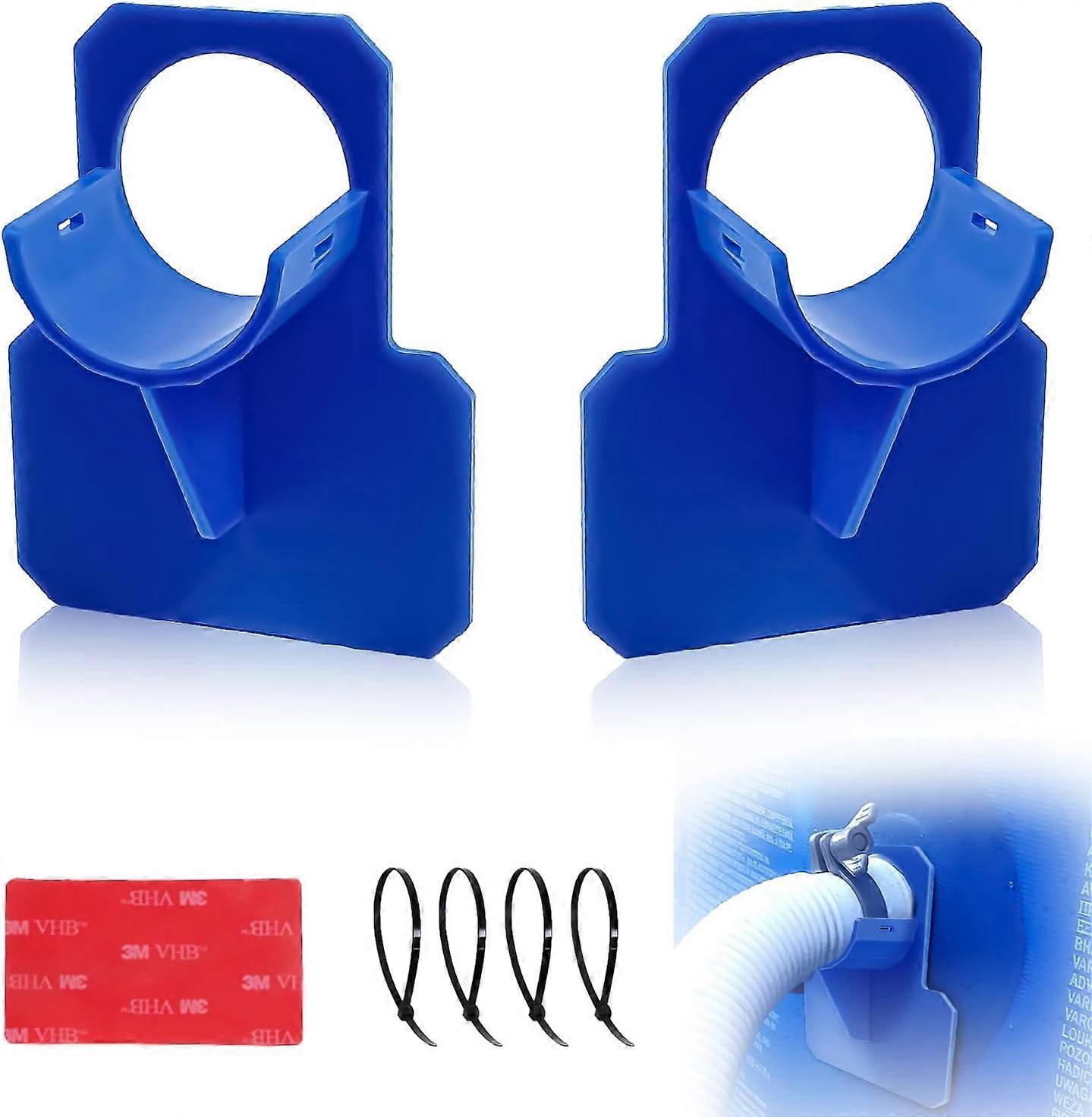 Set of 2 Pool hose support, pool adapter, blue pool accessories, for pool hoses within 38 mm